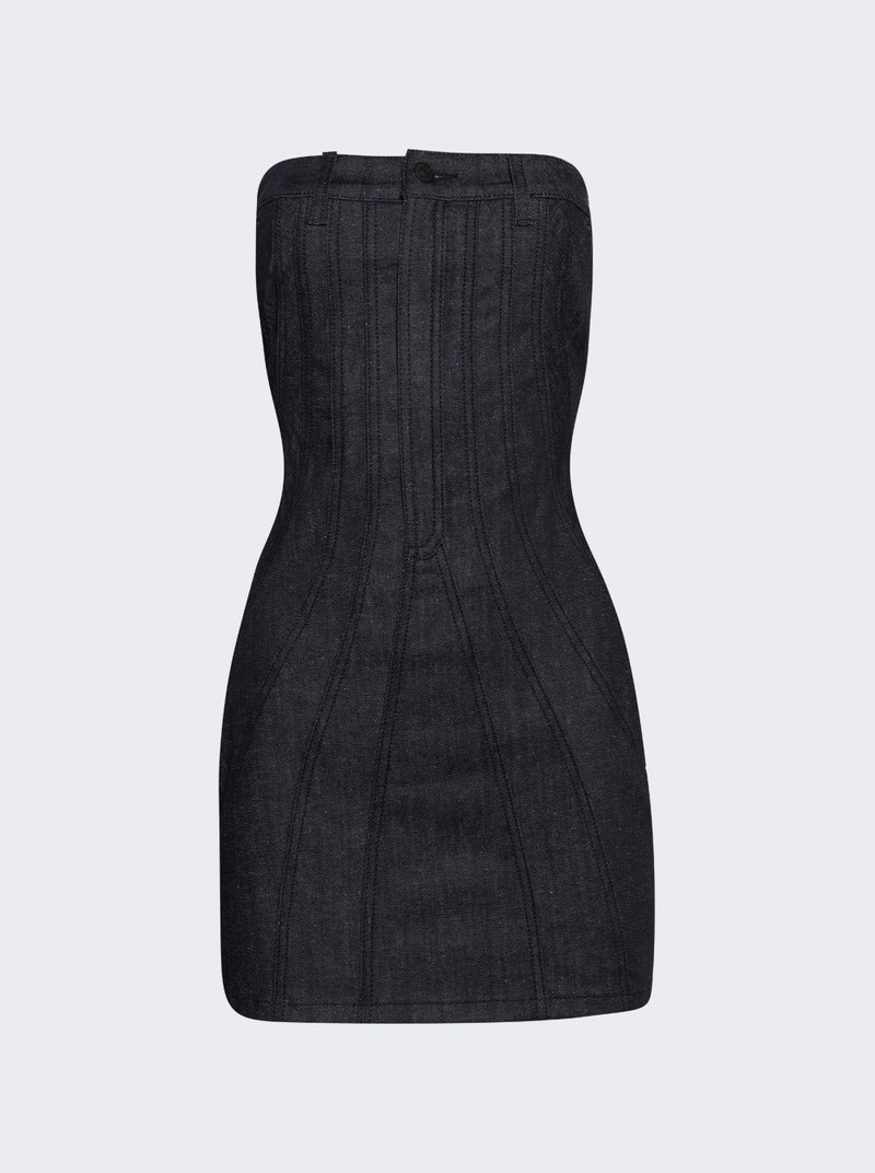 Spiral Bustier Dress Raw Blue 1