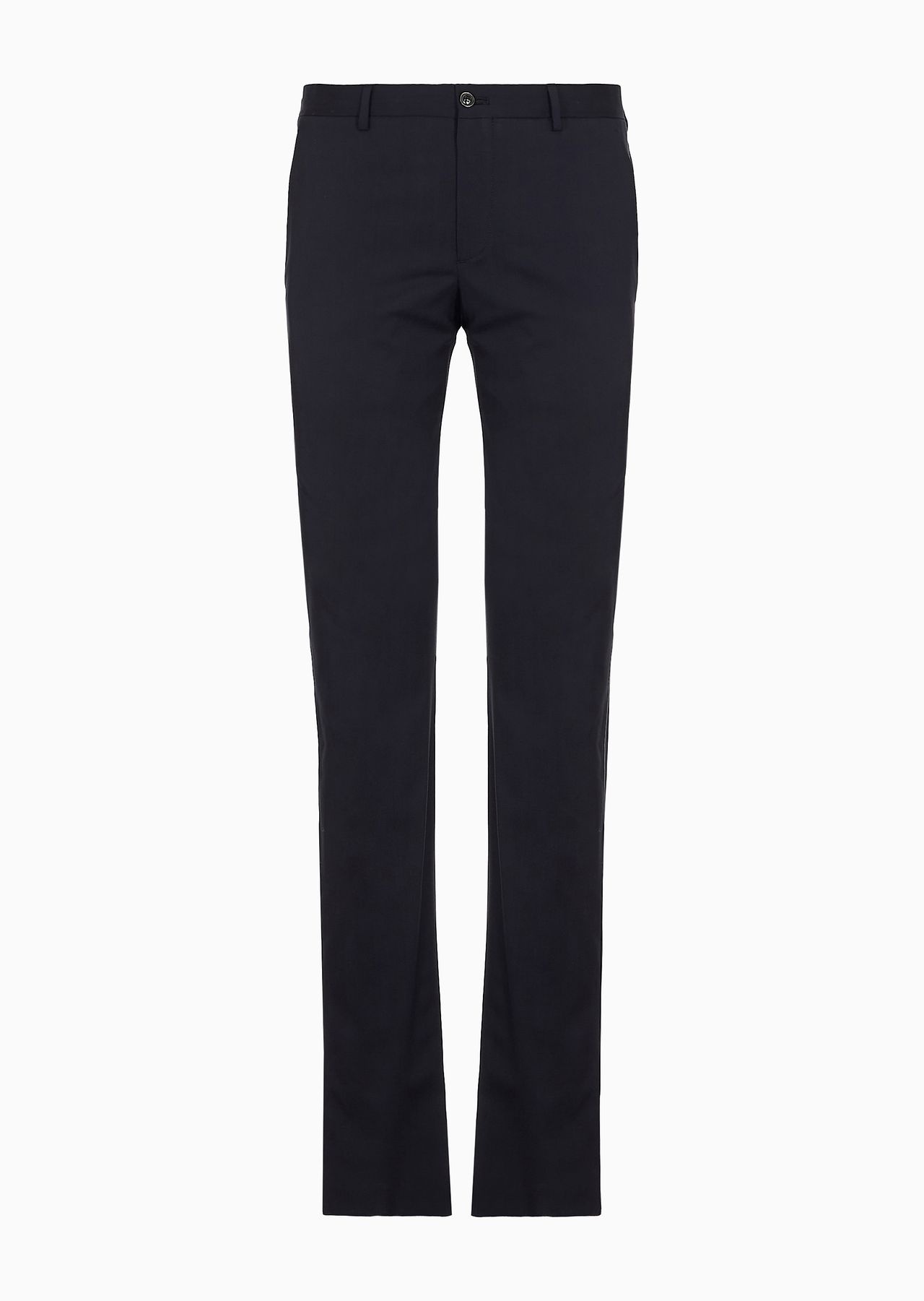 Virgin wool flat-front trousers - 1