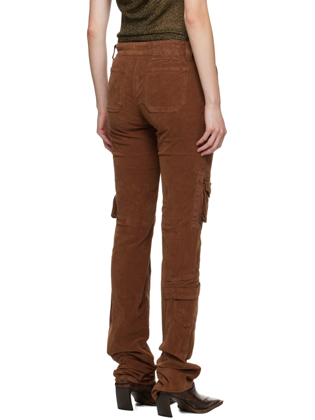 Brown Cargo Pocket Trousers - 3