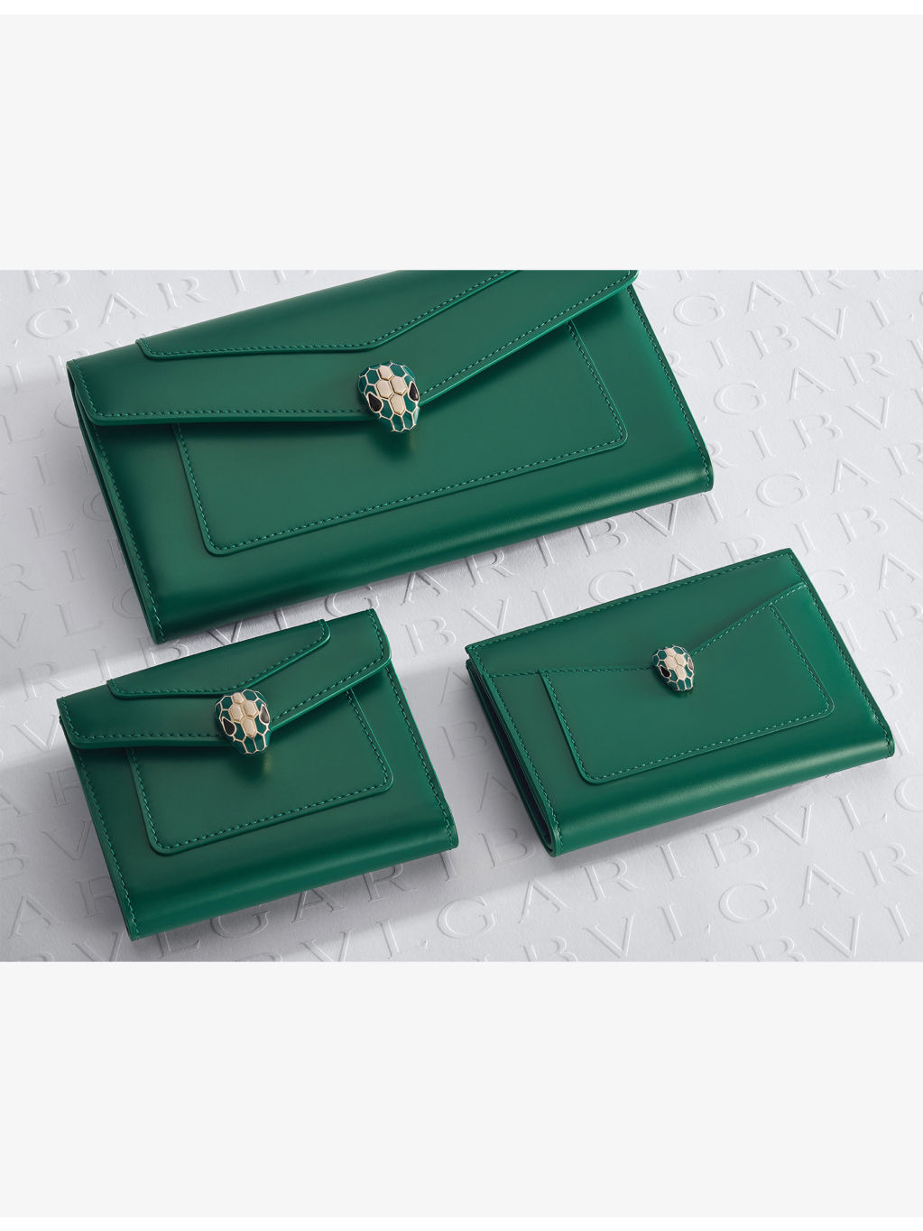 Serpenti Forever Folded Leather Card Holder - 4