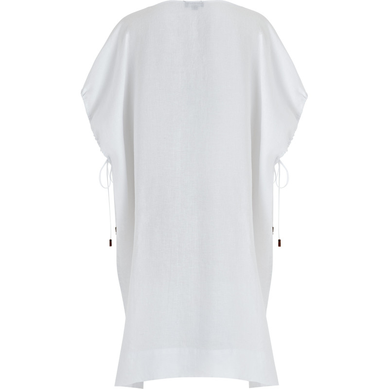 Women White Linen Square Dress- Vilebrequin x Angelo Tarlazzi 2
