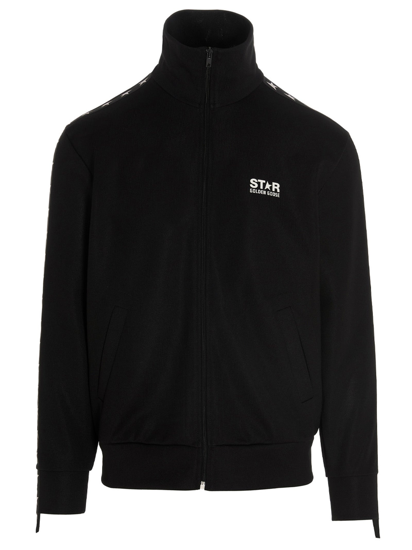 GOLDEN  'Denis’ track sweatshirt White/Black Golden Goose Denis Sweatshirt White/Black | wananluxury