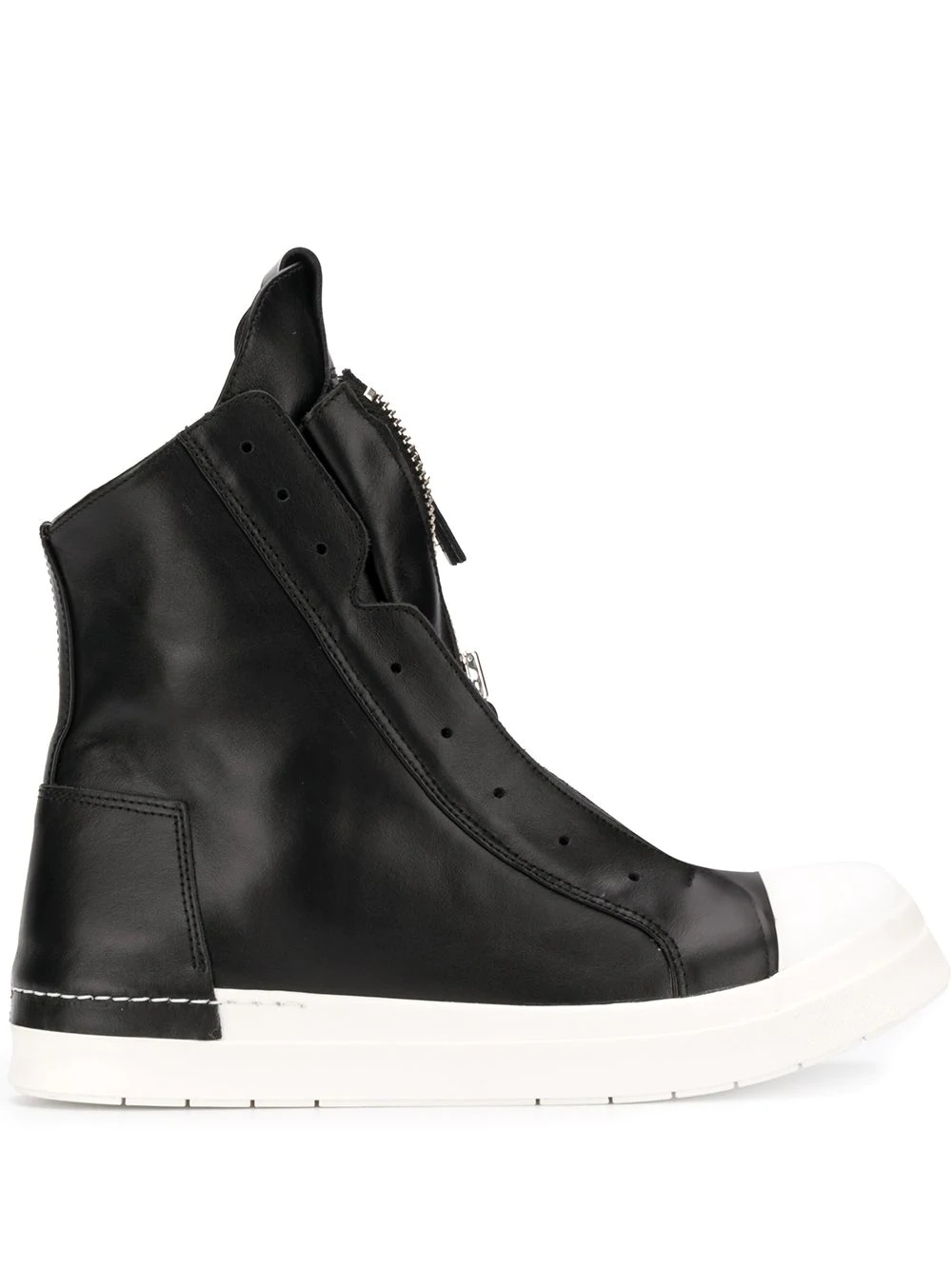 zipped high top sneakers - 1