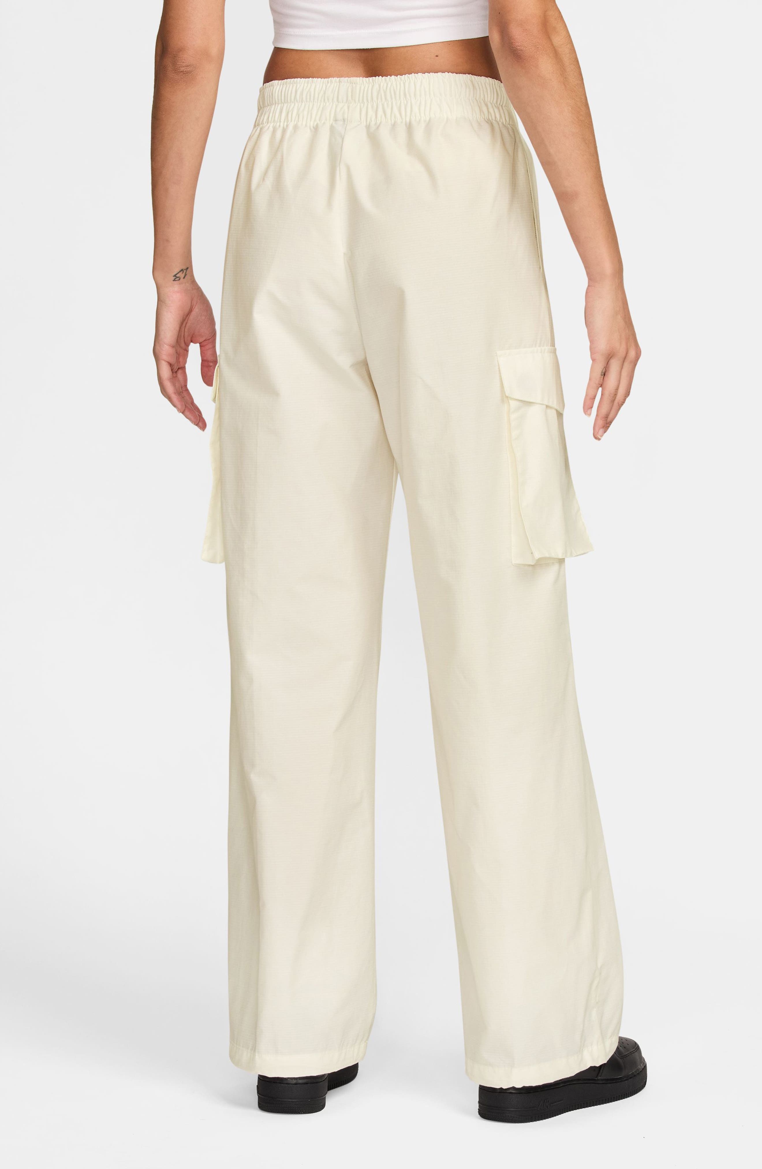 Nike Sportswear Everything Wovens Mid-Rise Cargo Pants in Sail/Black at Nordstrom - 2