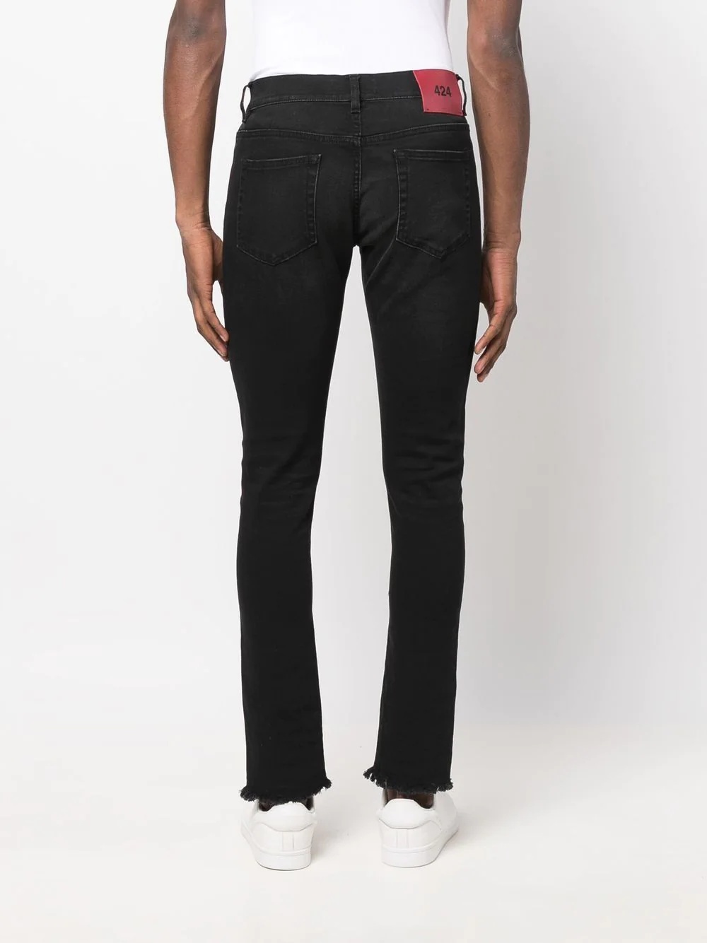 frayed skinny-fit jeans - 4