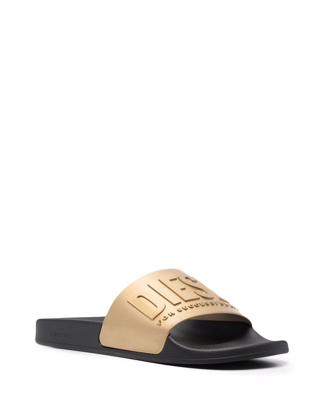 embossed logo slides - 2