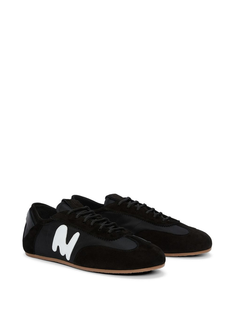 MSGM appliqué lace-up sneakers outlook