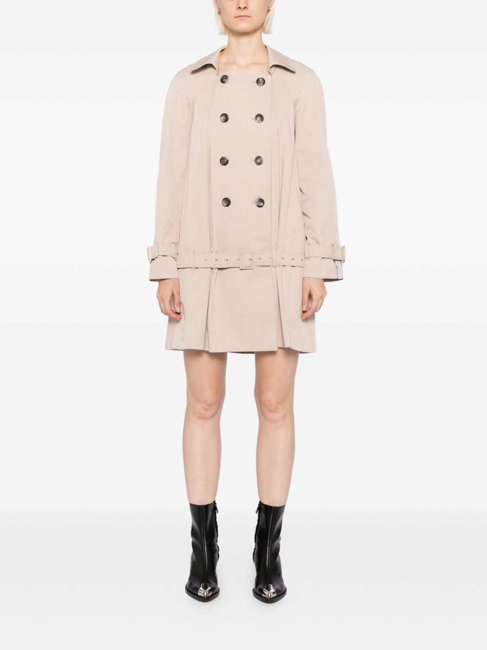 puffed-hem dress - 6