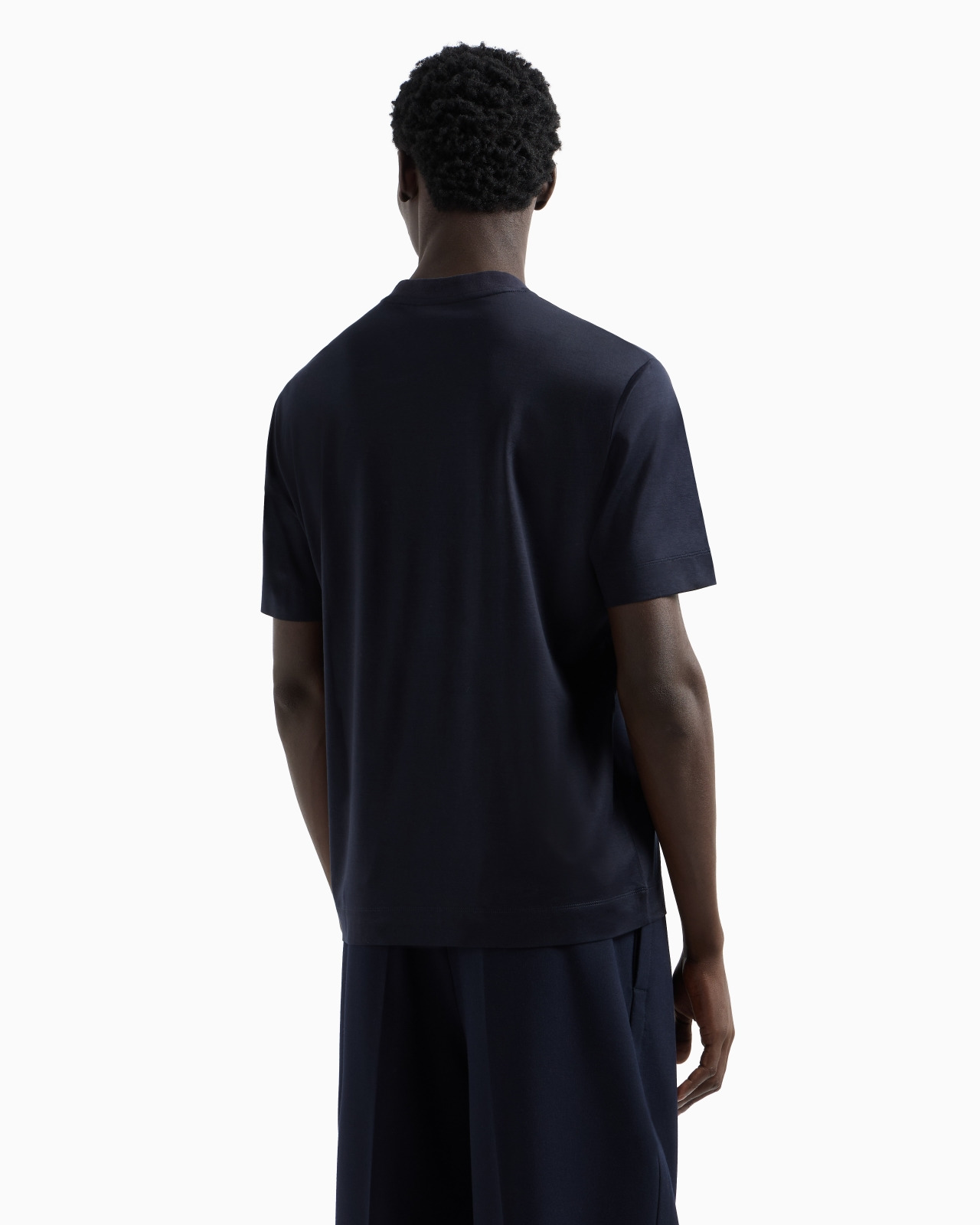 ASV JERSEY-LYOCELL BLEND T-SHIRT WITH EMPORIO ARMANI EMBROIDERY - 3