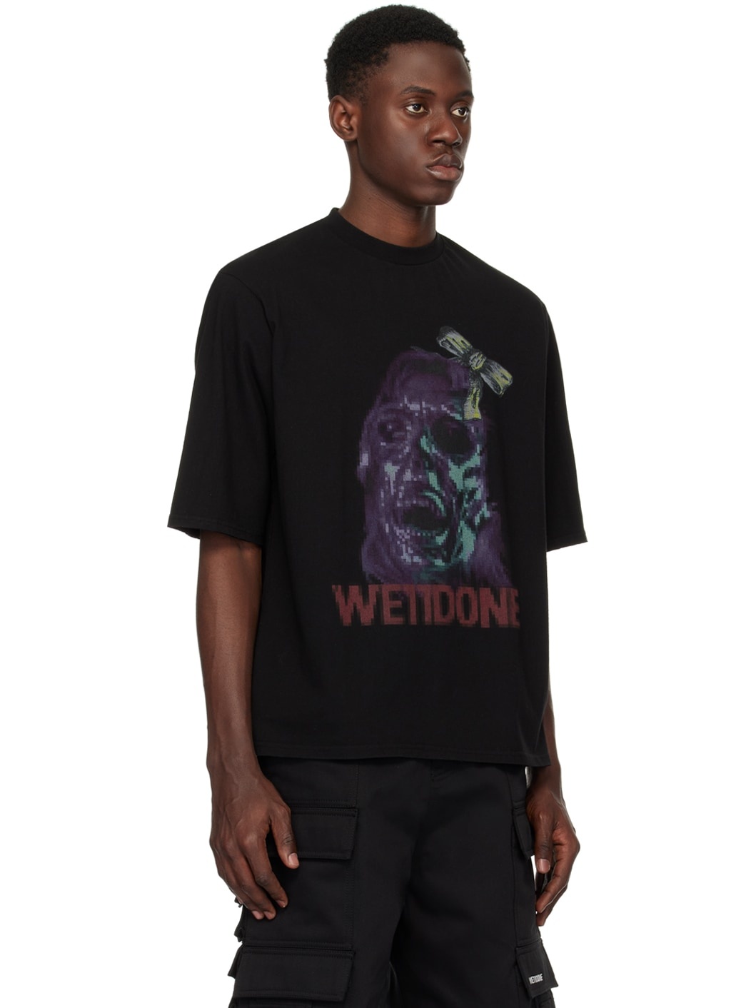 Black Printed T-Shirt - 2