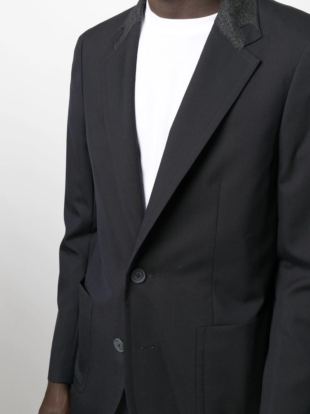 notched-lapels single-breasted blazer - 5