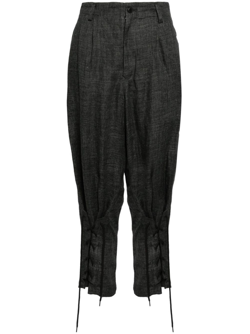 tapered-leg linen trousers 1