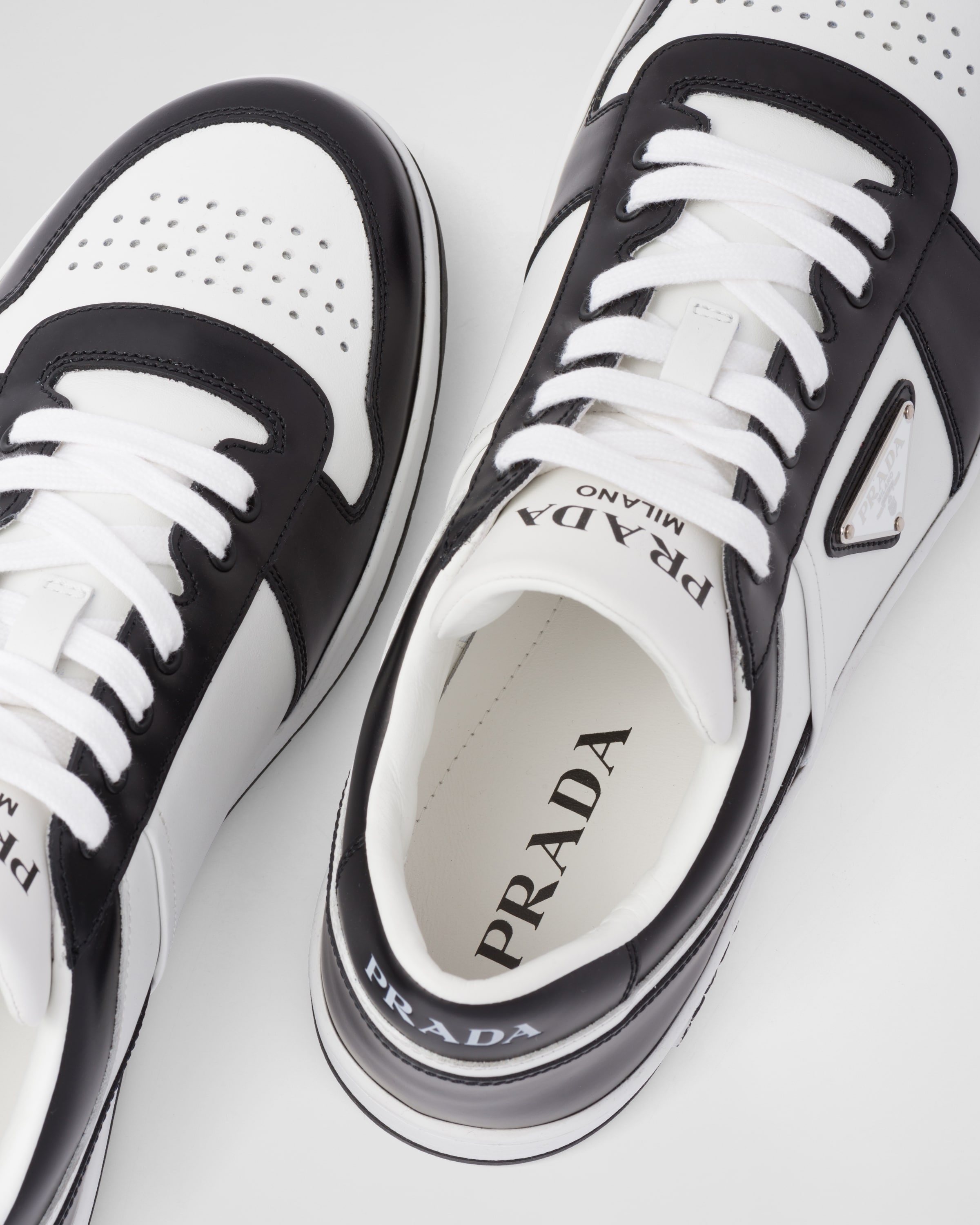 Prada Downtown leather sneakers | REVERSIBLE
