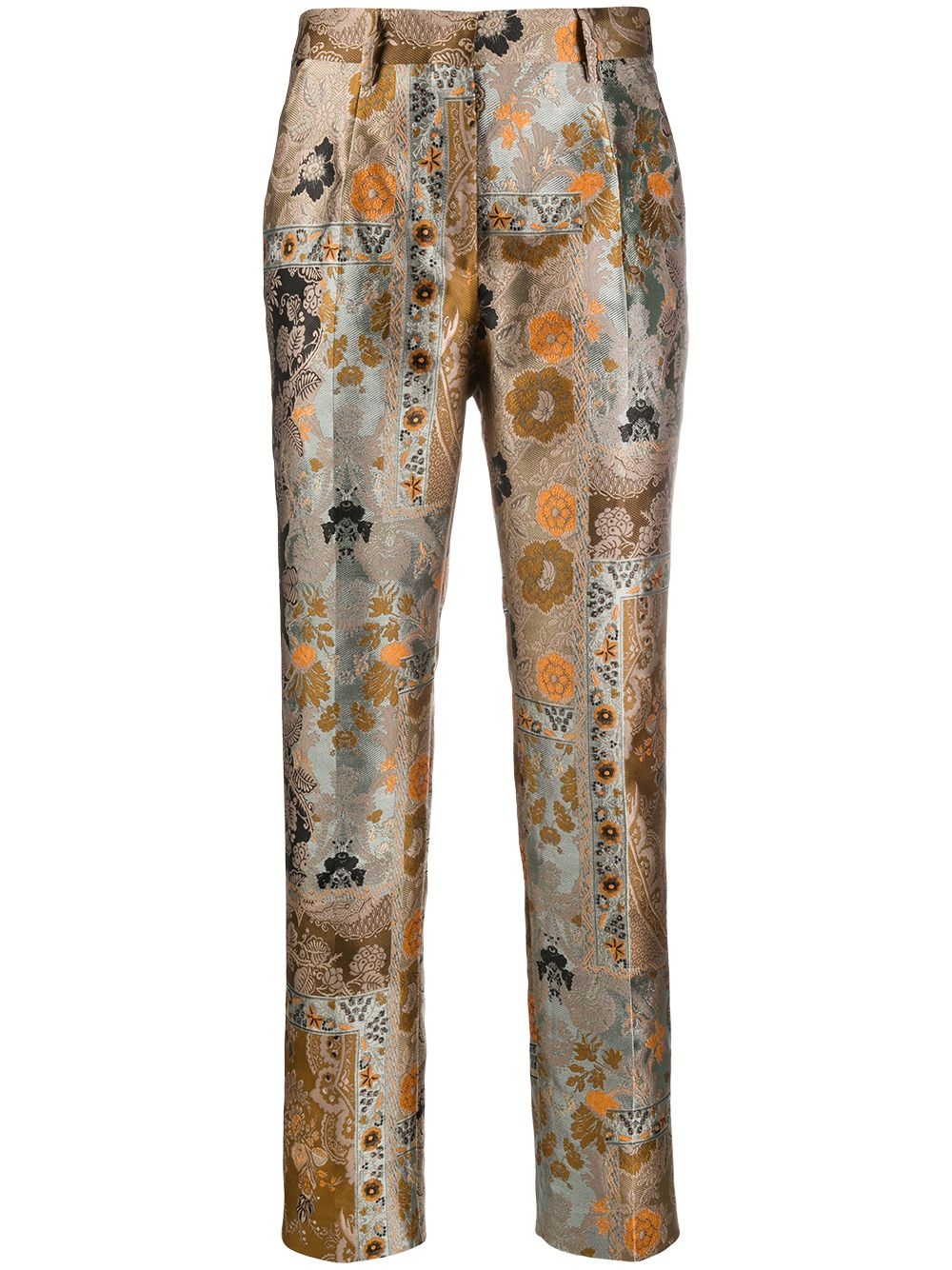 embroidered paisley trousers - 1