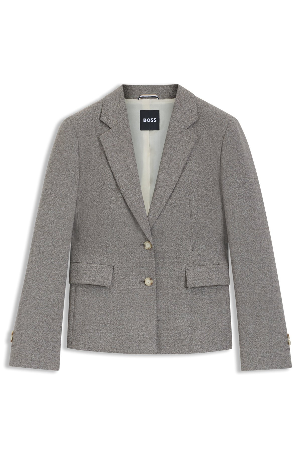 SLIM-FIT BLAZER IN A PATTERNED WOOL BLEND - 1
