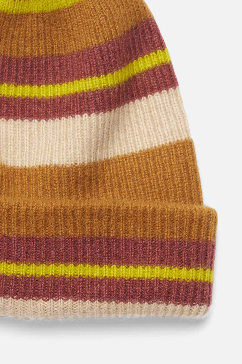 The Elder Statesman SHADOW STRIPE WATCHMAN CAP outlook