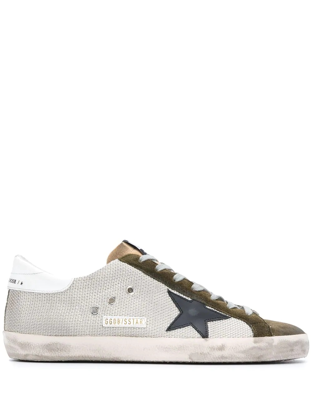 suede lace up trainers with star detail - 1