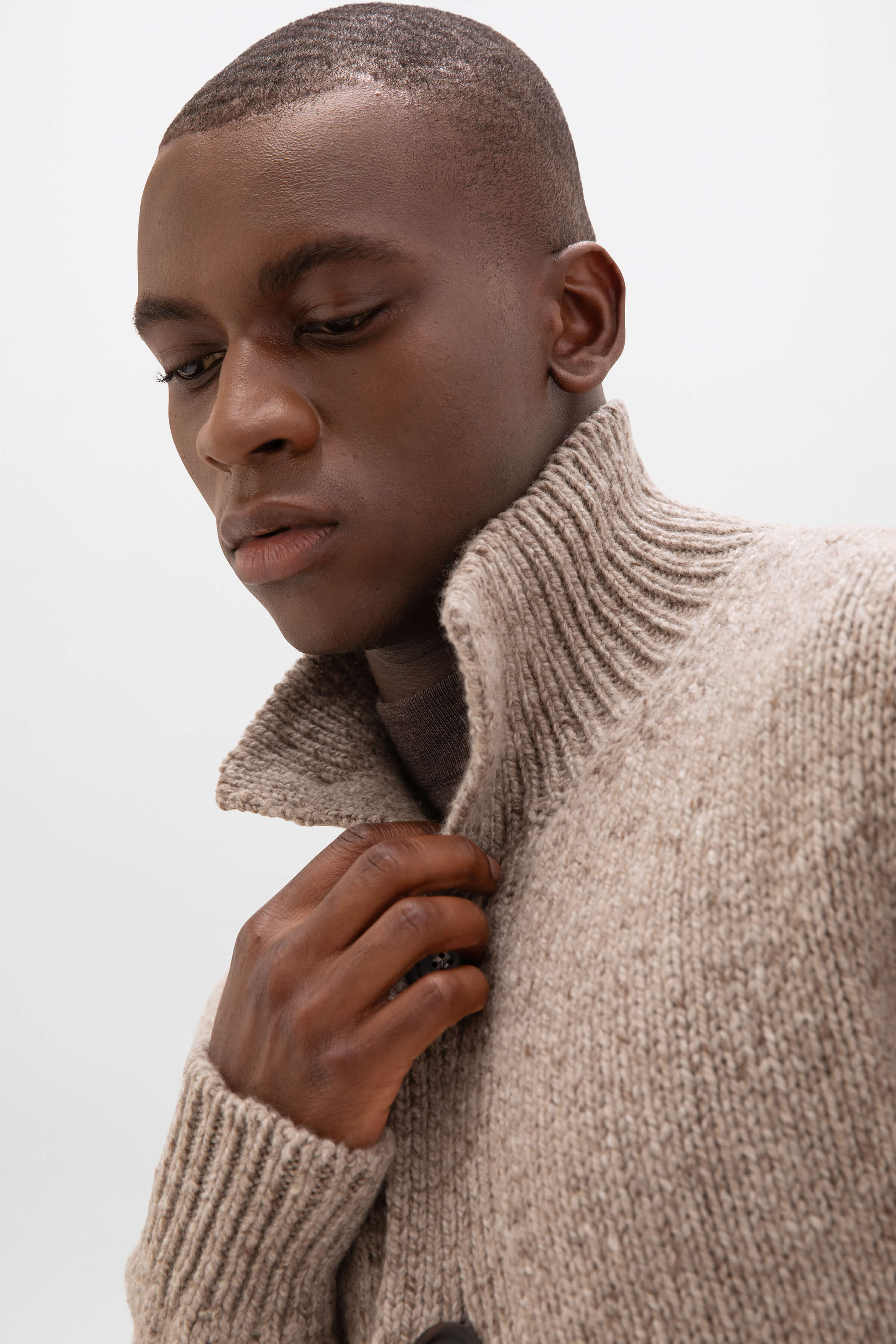 Donegal Cashmere Natural Cardigan - 2