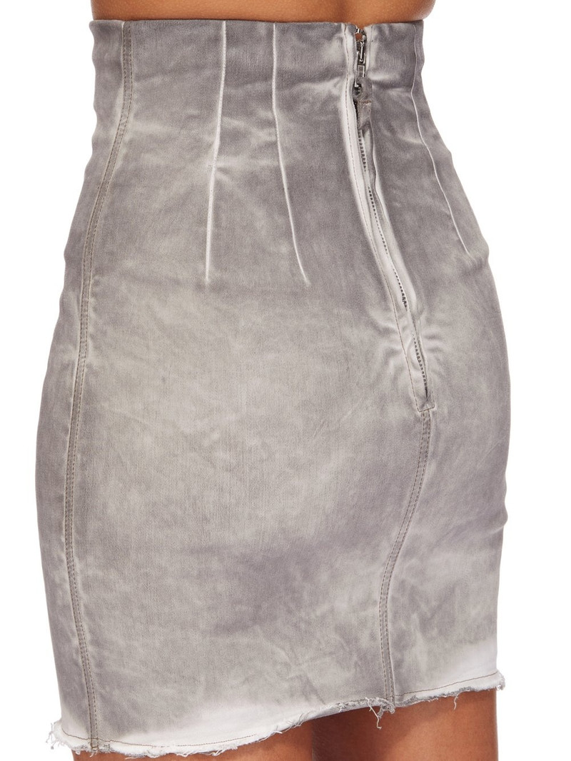 Gray Porterville Dirt Denim Miniskirt 5
