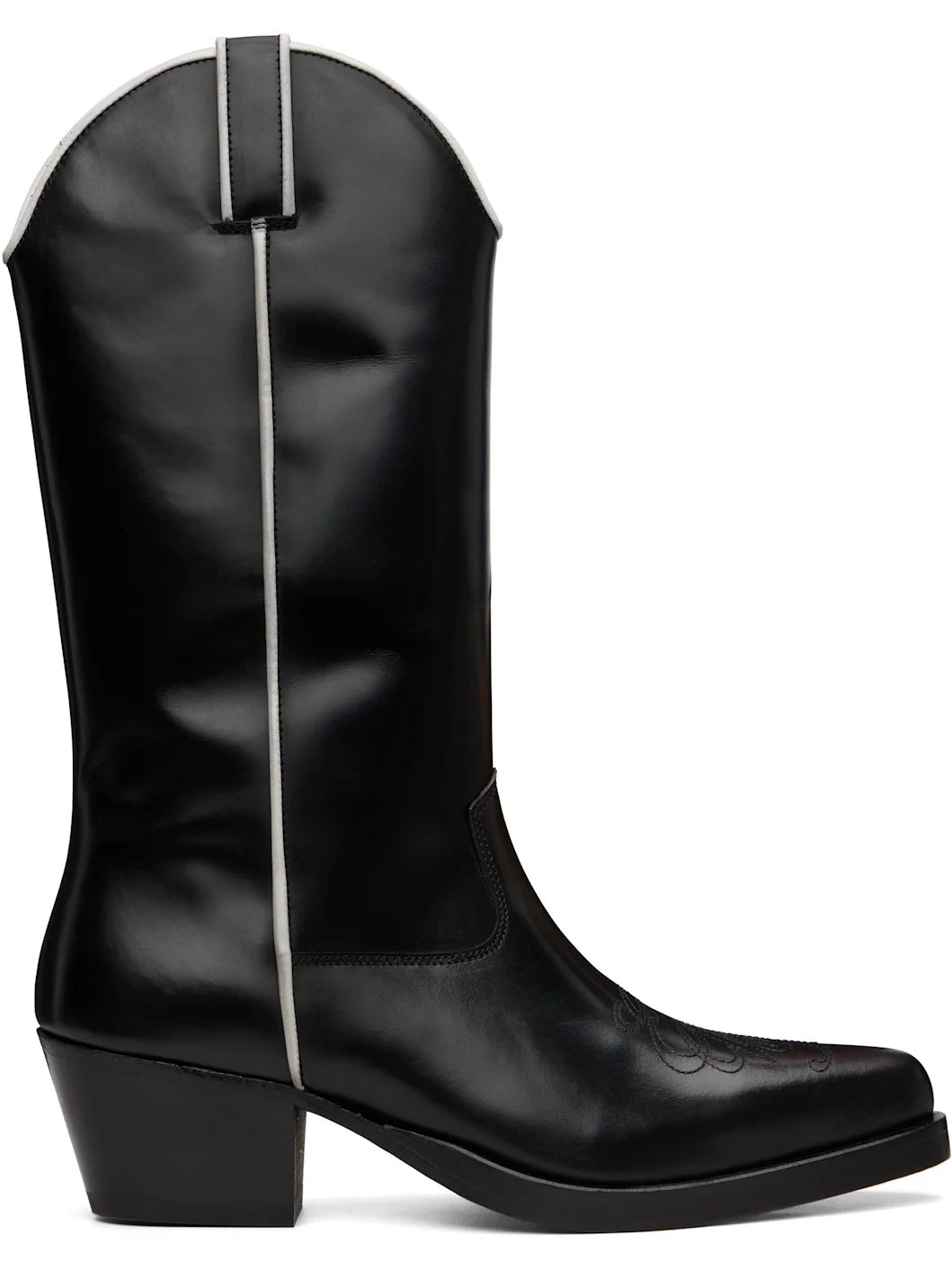 Black High Western Boots - 1
