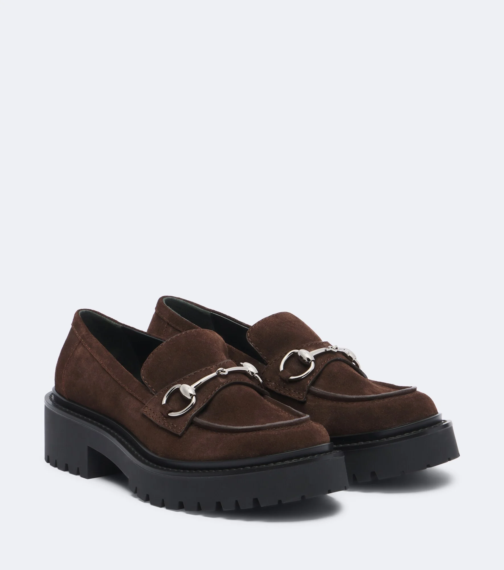 Rhody Horsebit suede platform loafers - 1