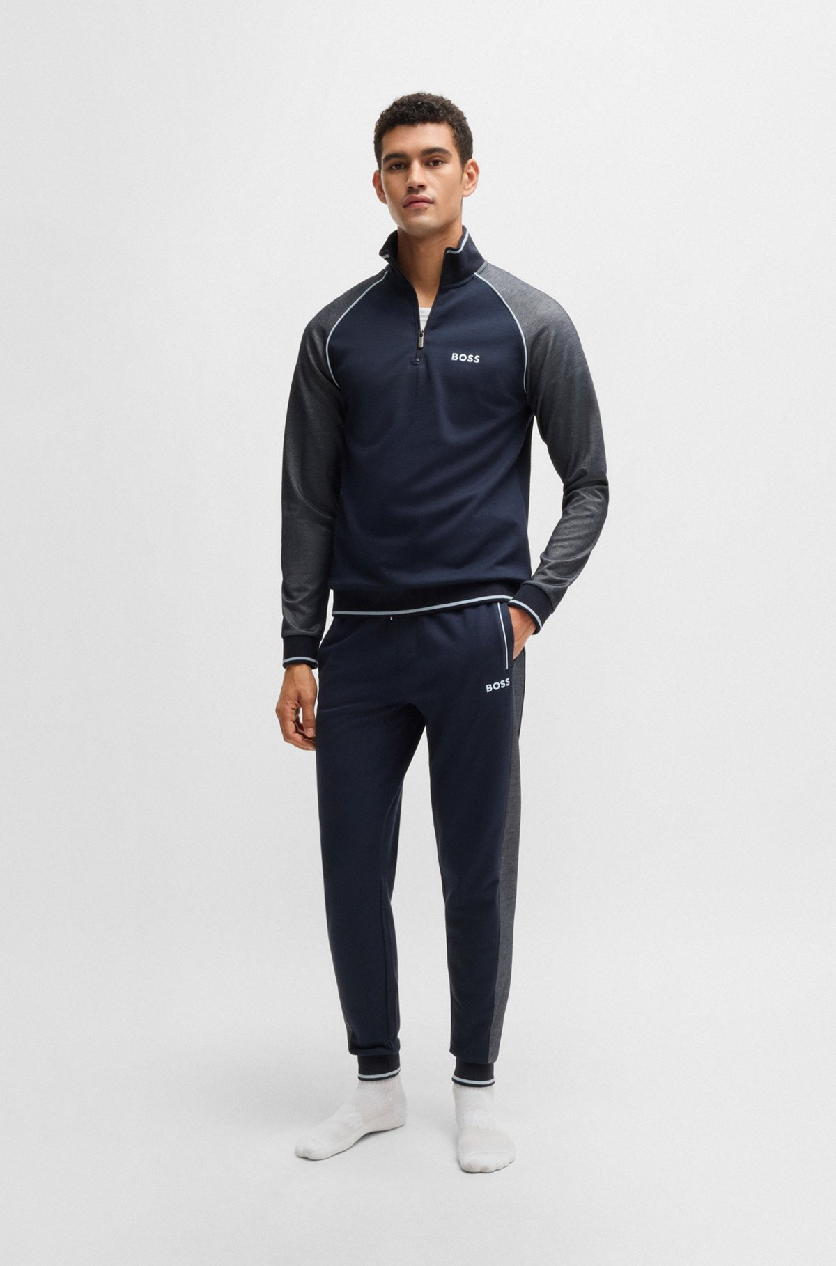 TRACKSUIT BOTTOMS WITH CONTRAST PIPING - 3
