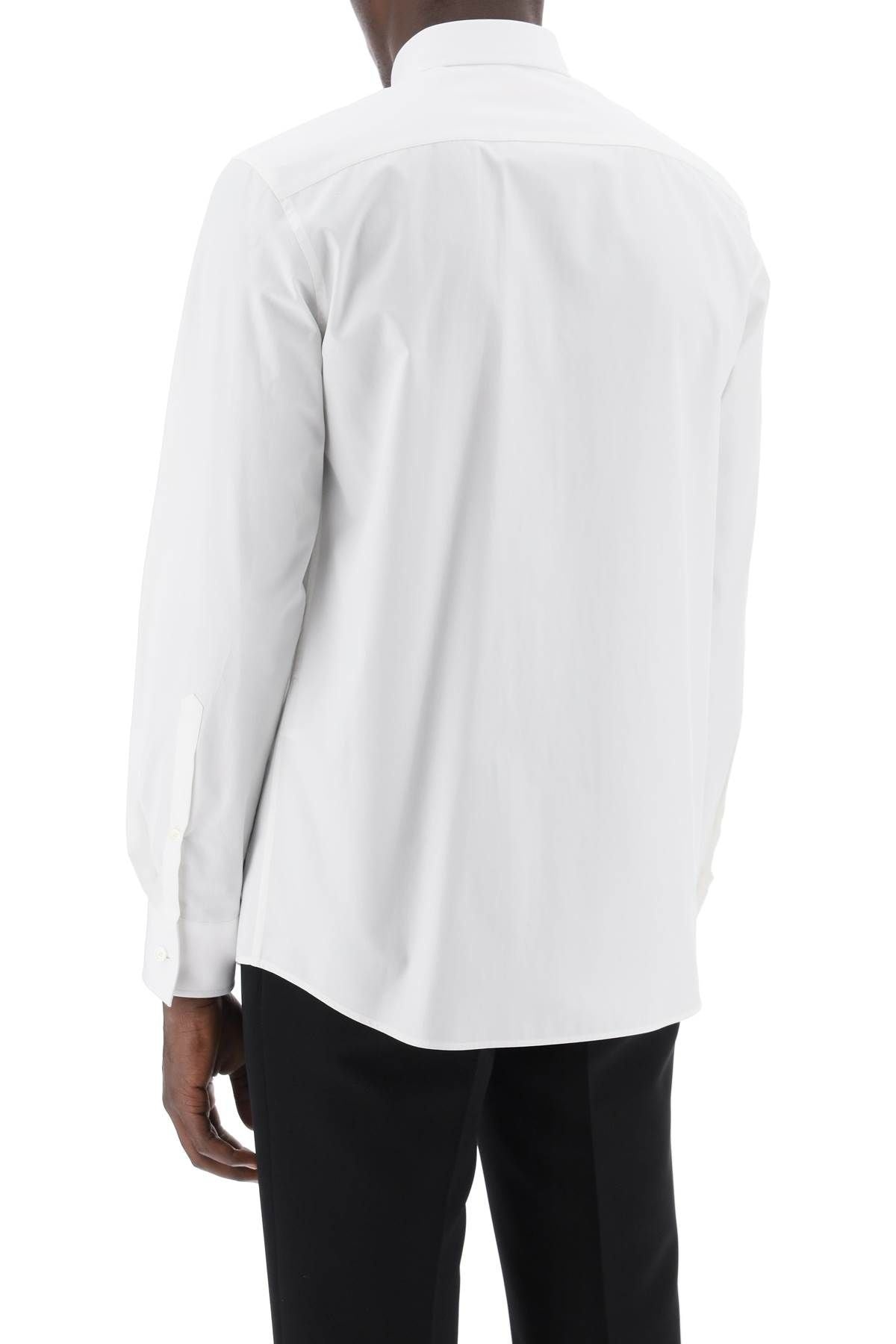 Valentino POPLIN SHIRT WITH FLOWER PATCH DETAIL | netdressed