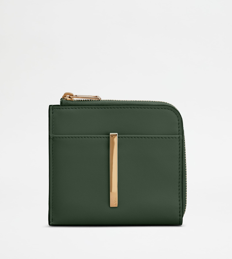 CARD HOLDER IN LEATHER - GREEN 1