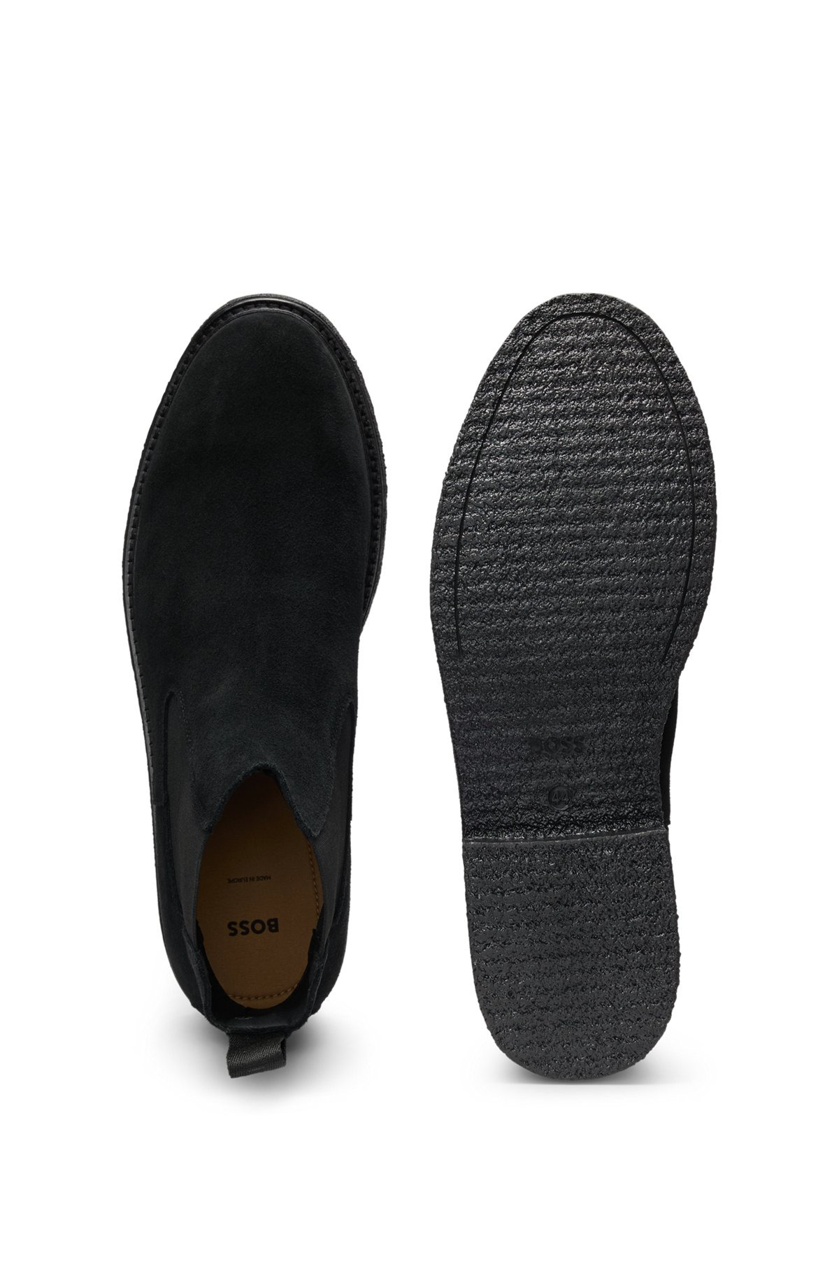 SUEDE CHELSEA BOOTS WITH ELASTICATED PANELS - 4