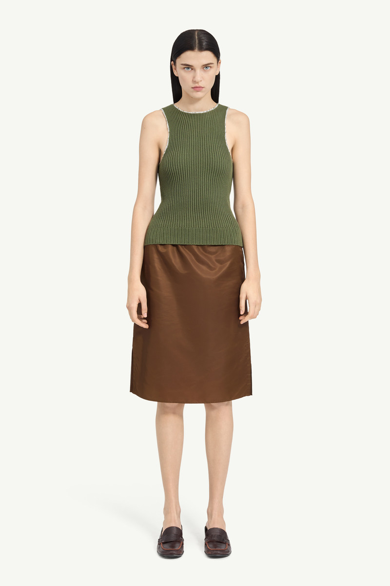 Ribbed Knit Sleeveless Top 1
