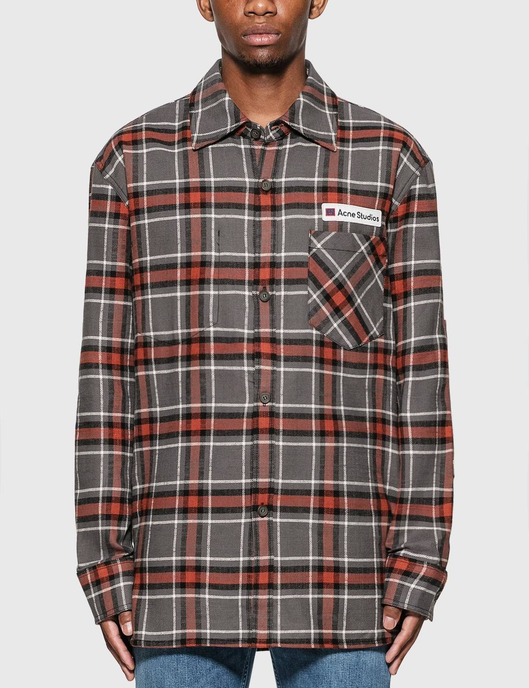 Logo Patch Flannel Overshirt - 1