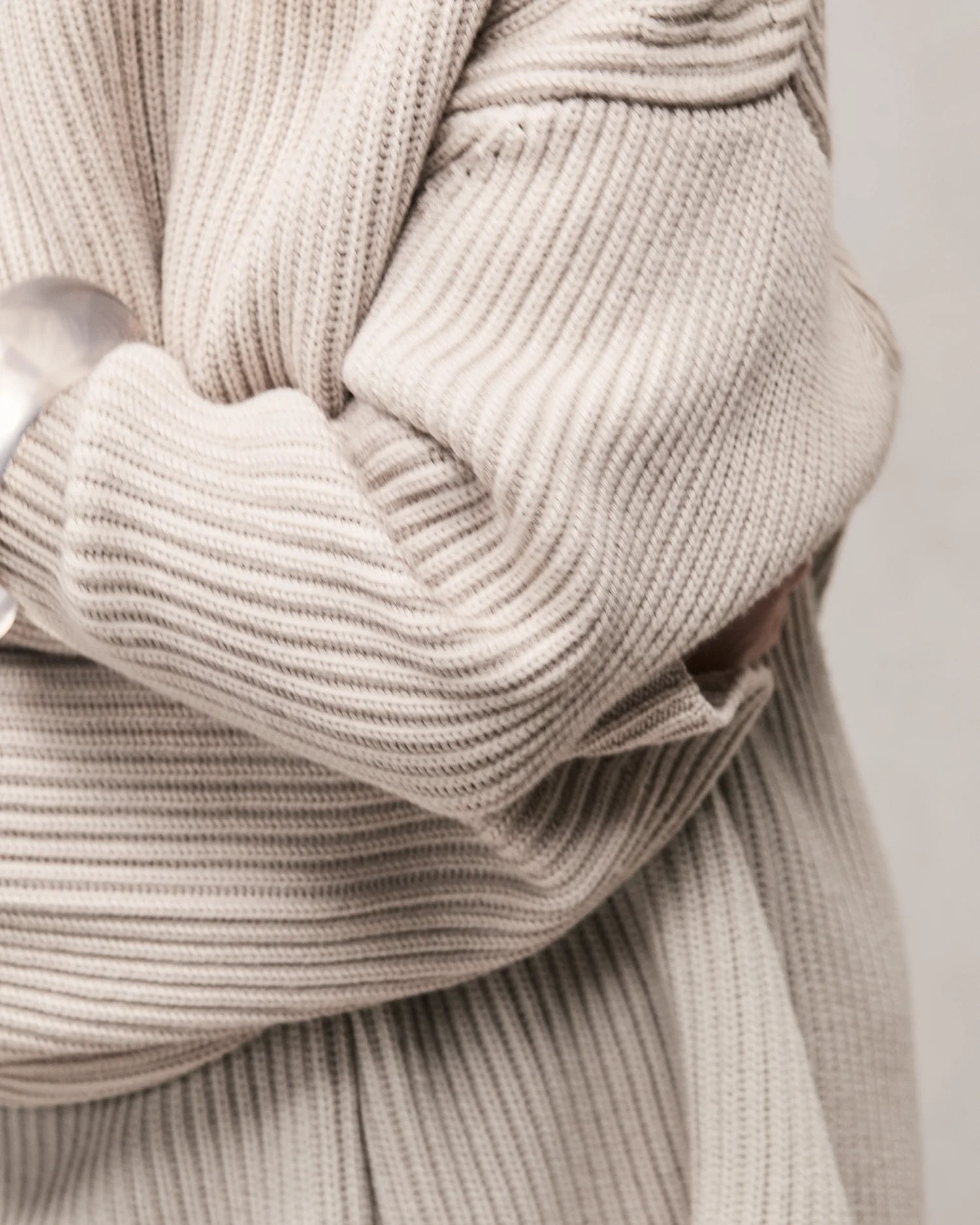 OVERSIZE KNIT CREWNECK BEIGE - 6