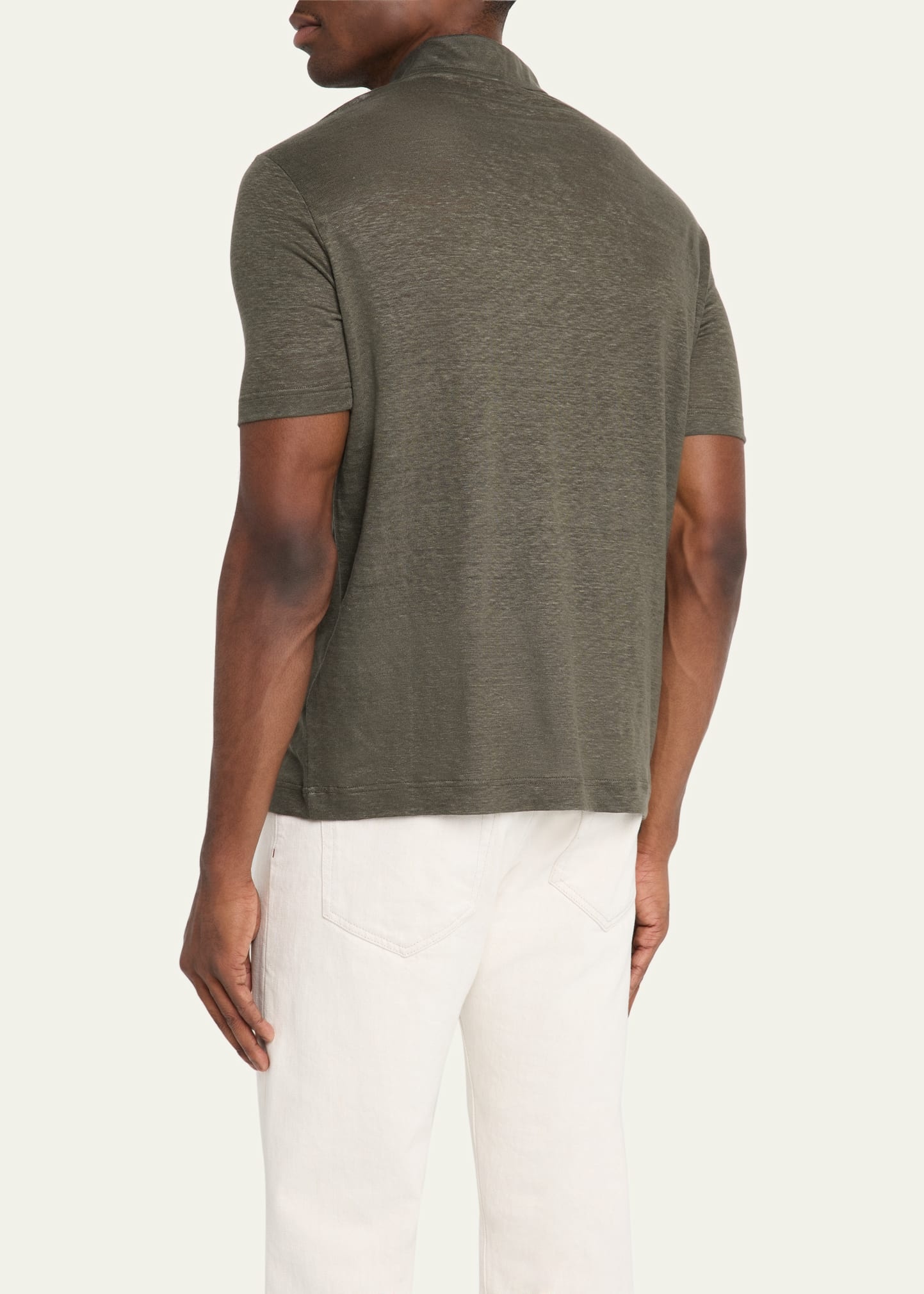Men's Linen Jersey Dublon Polo Shirt - 3