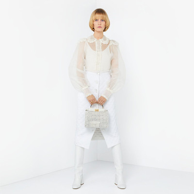 FENDI White leather interlace bag outlook