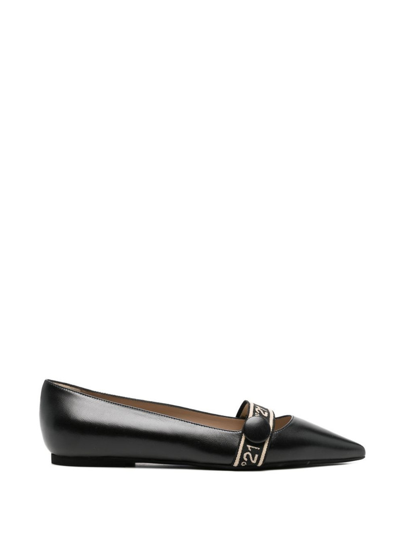 pointed strap flat pumps 1