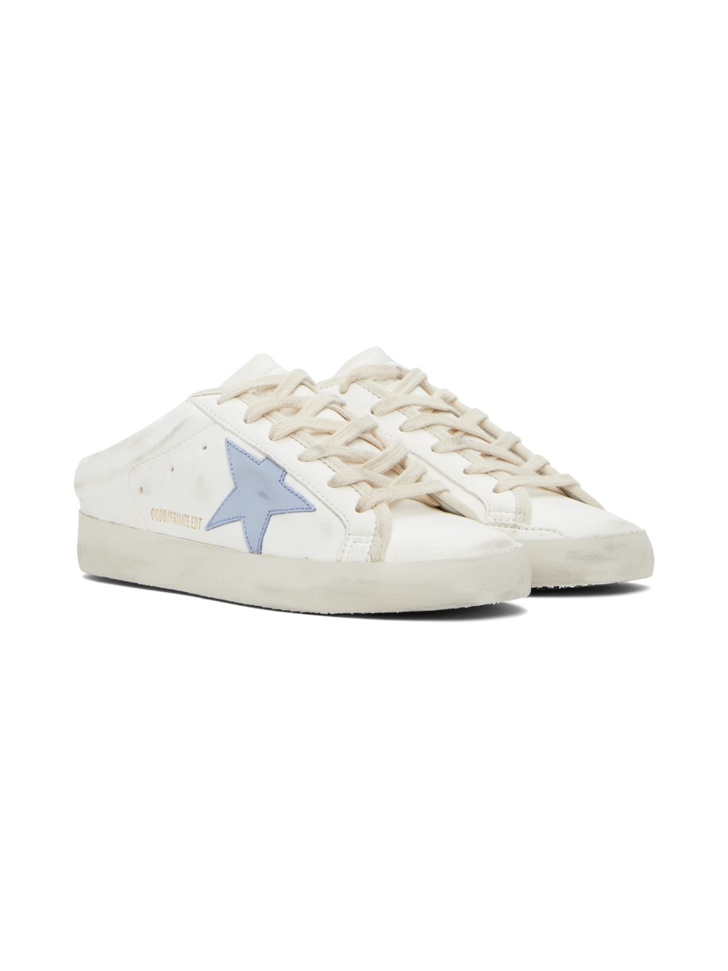 SSENSE Exclusive White & Blue Ball Star Sabot Sneakers - 4
