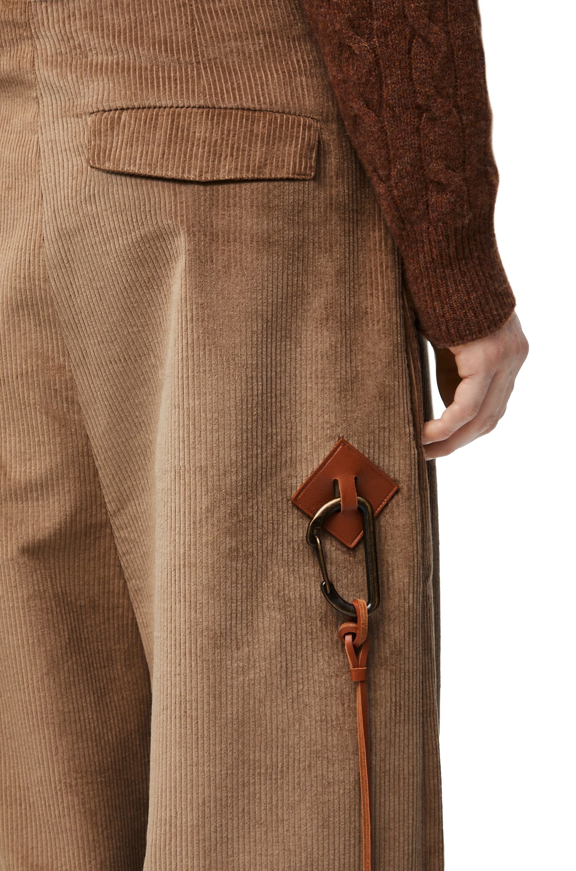 Low crotch trousers in cotton and cashmere - 5