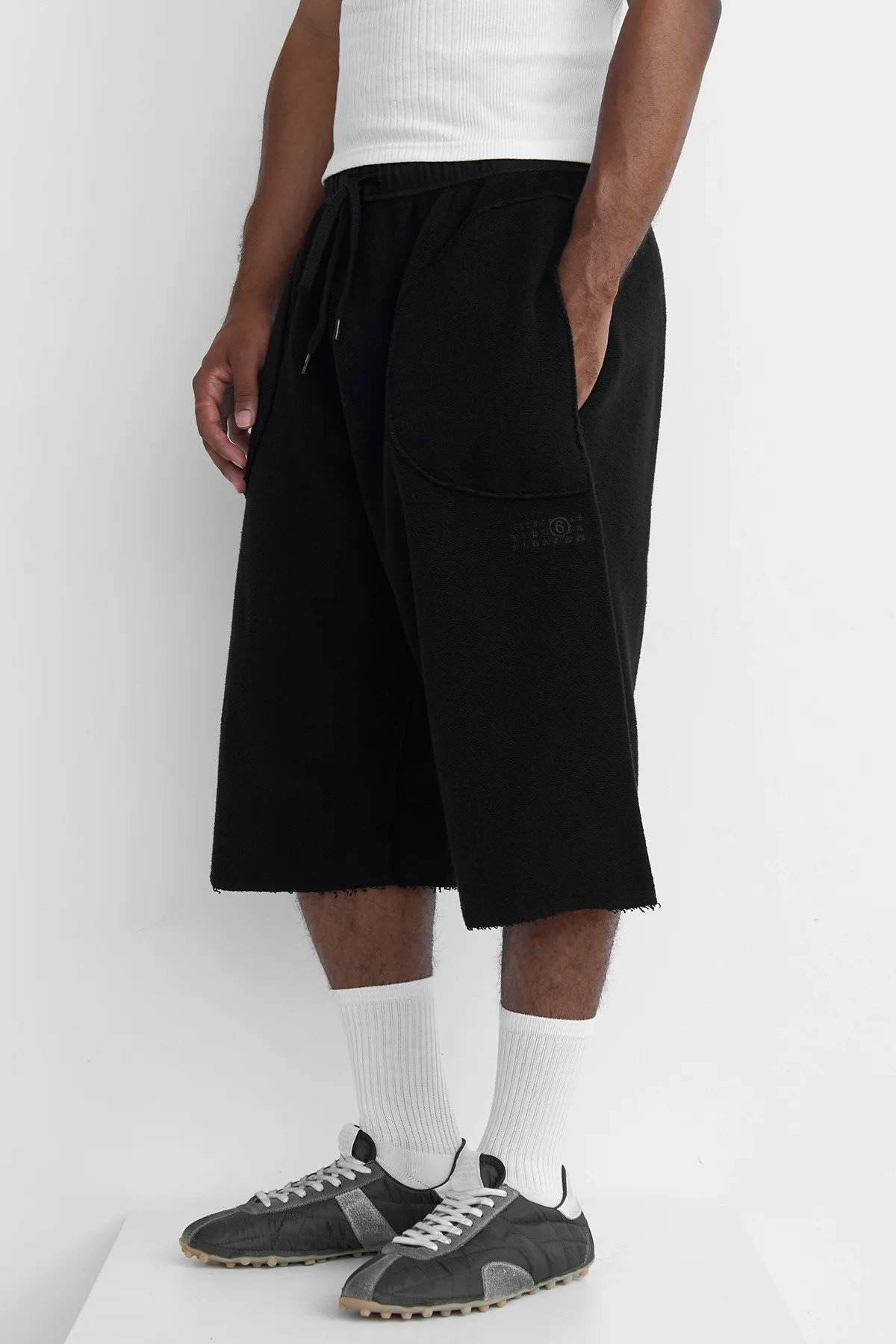 MM6 Reversed Sweat Shorts Black - 4