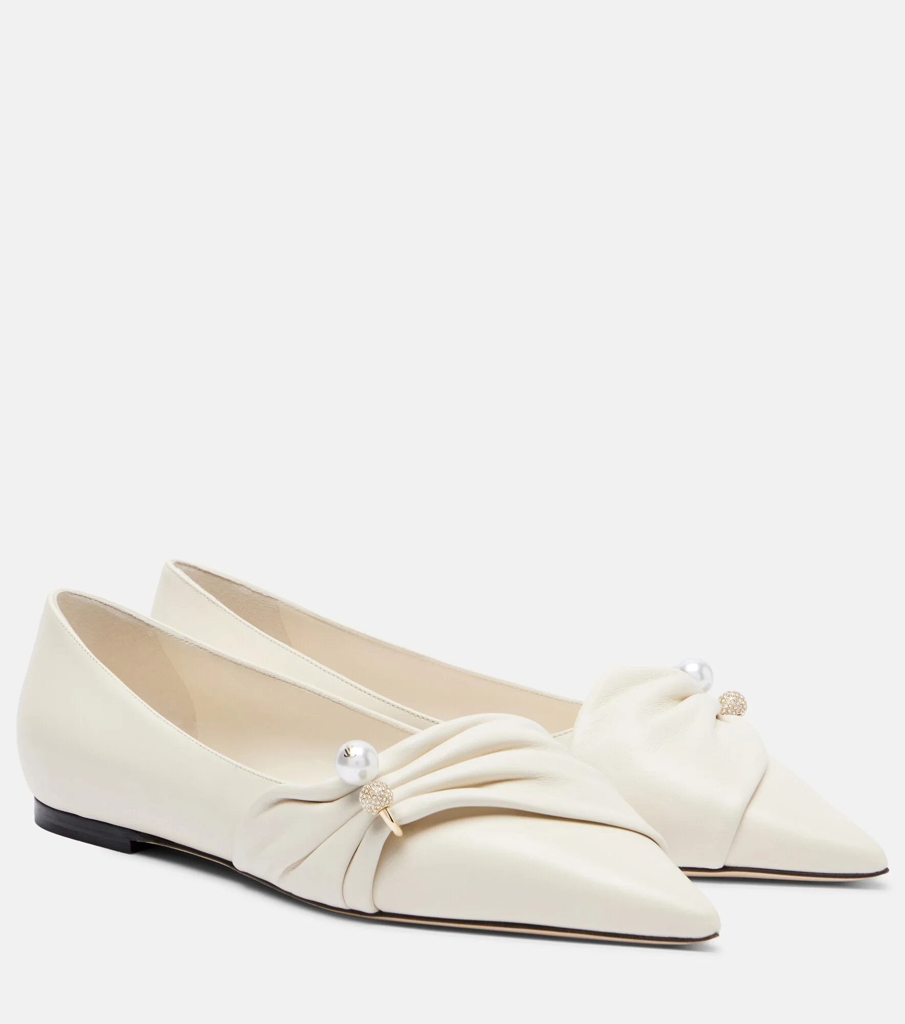 Rafi embellished leather ballet flats - 1