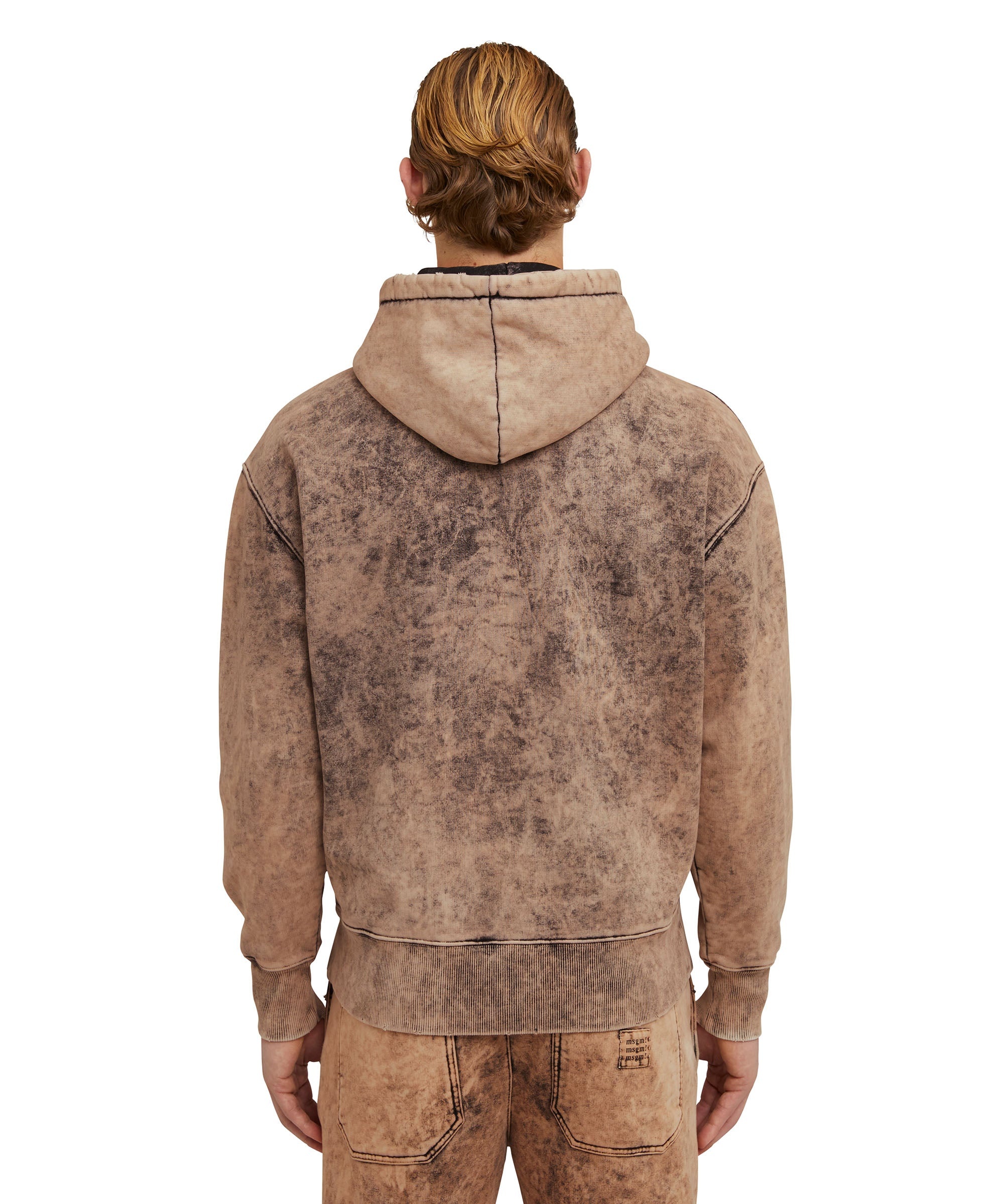 Cotton sweatshirt with marbled effect - 3