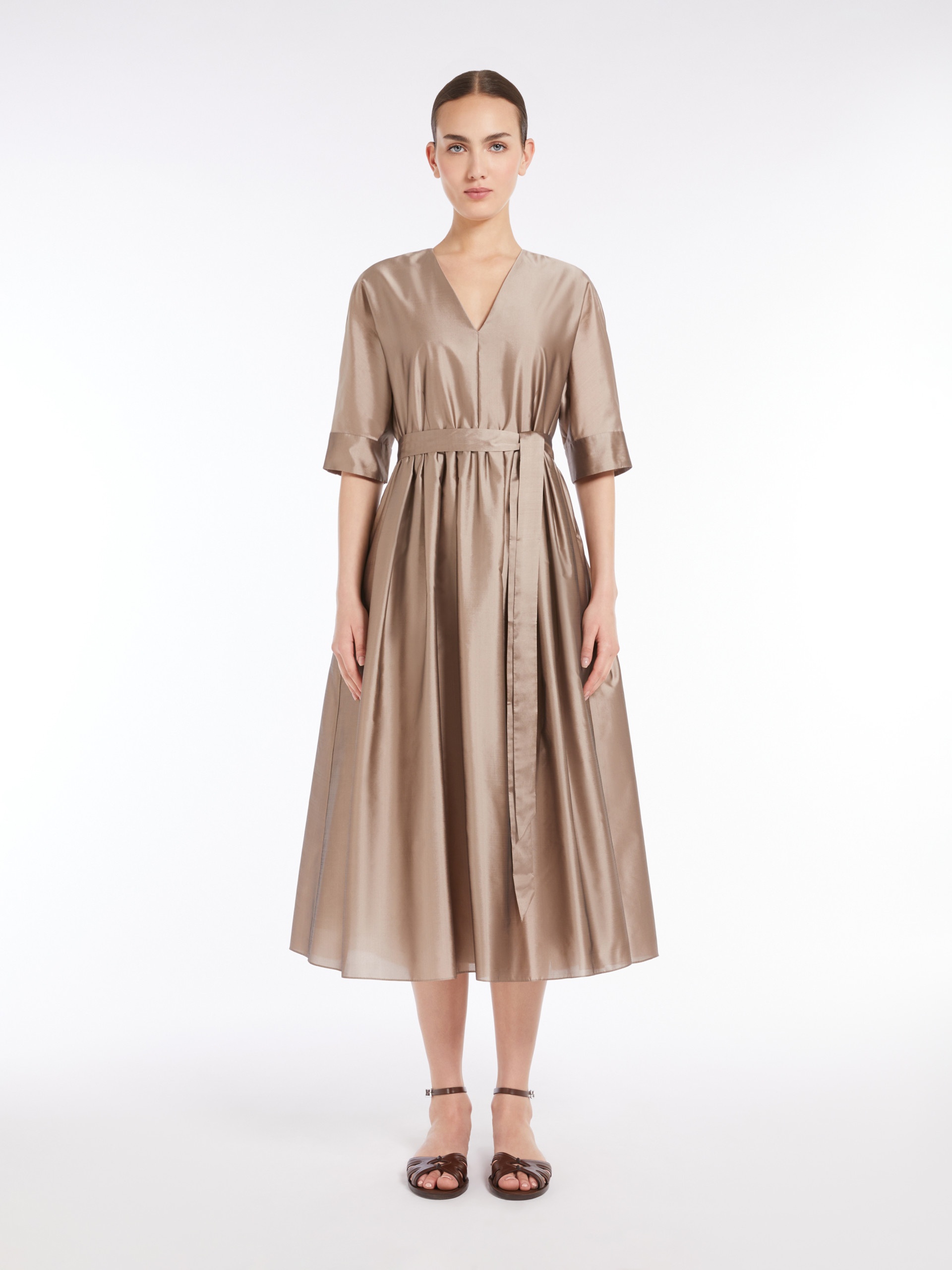 【送料&関税込】'S Max Mara viola Dress S Max Mara VIOLA Long silk organza dress | REVERSIBLE