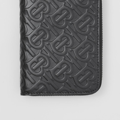 Burberry Monogram Leather Ziparound Wallet outlook