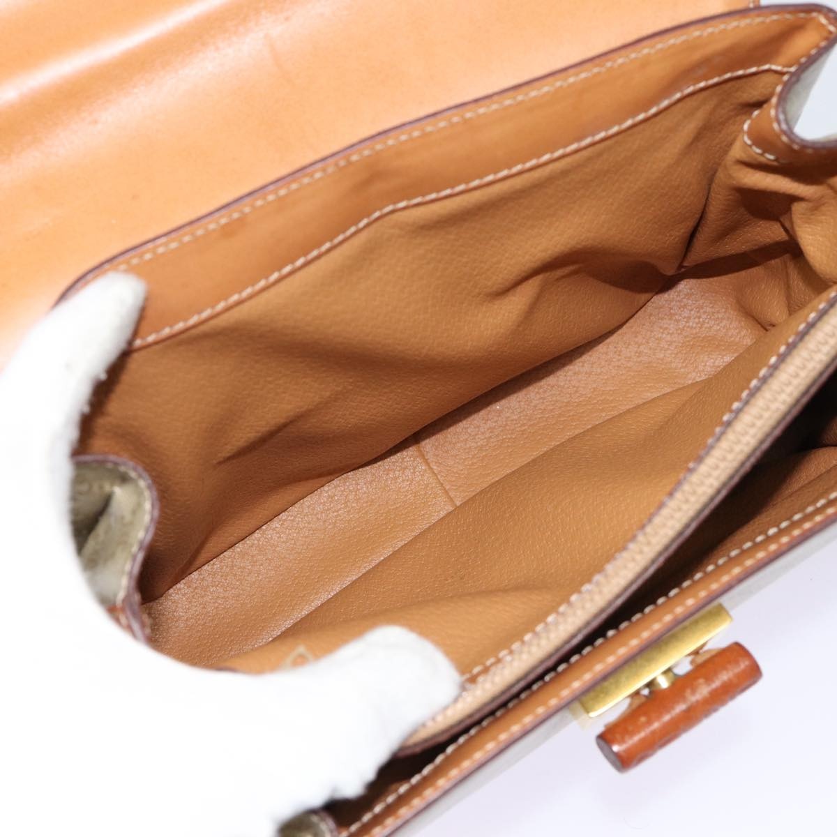 CELINE Macadam Canvas Hand Bag Beige Gold - 16