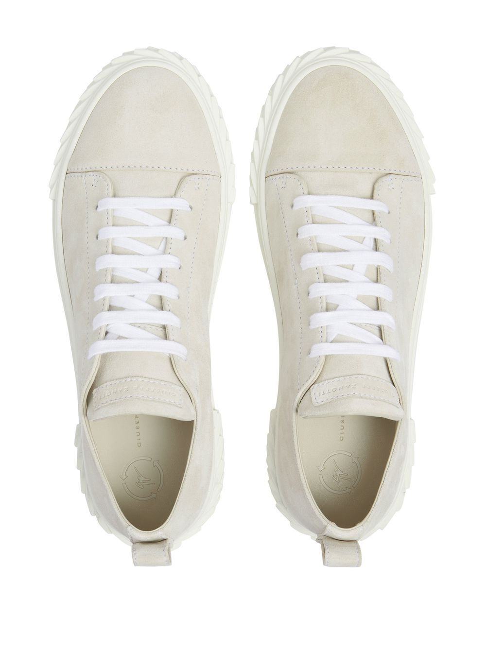 suede low-top sneakers - 4