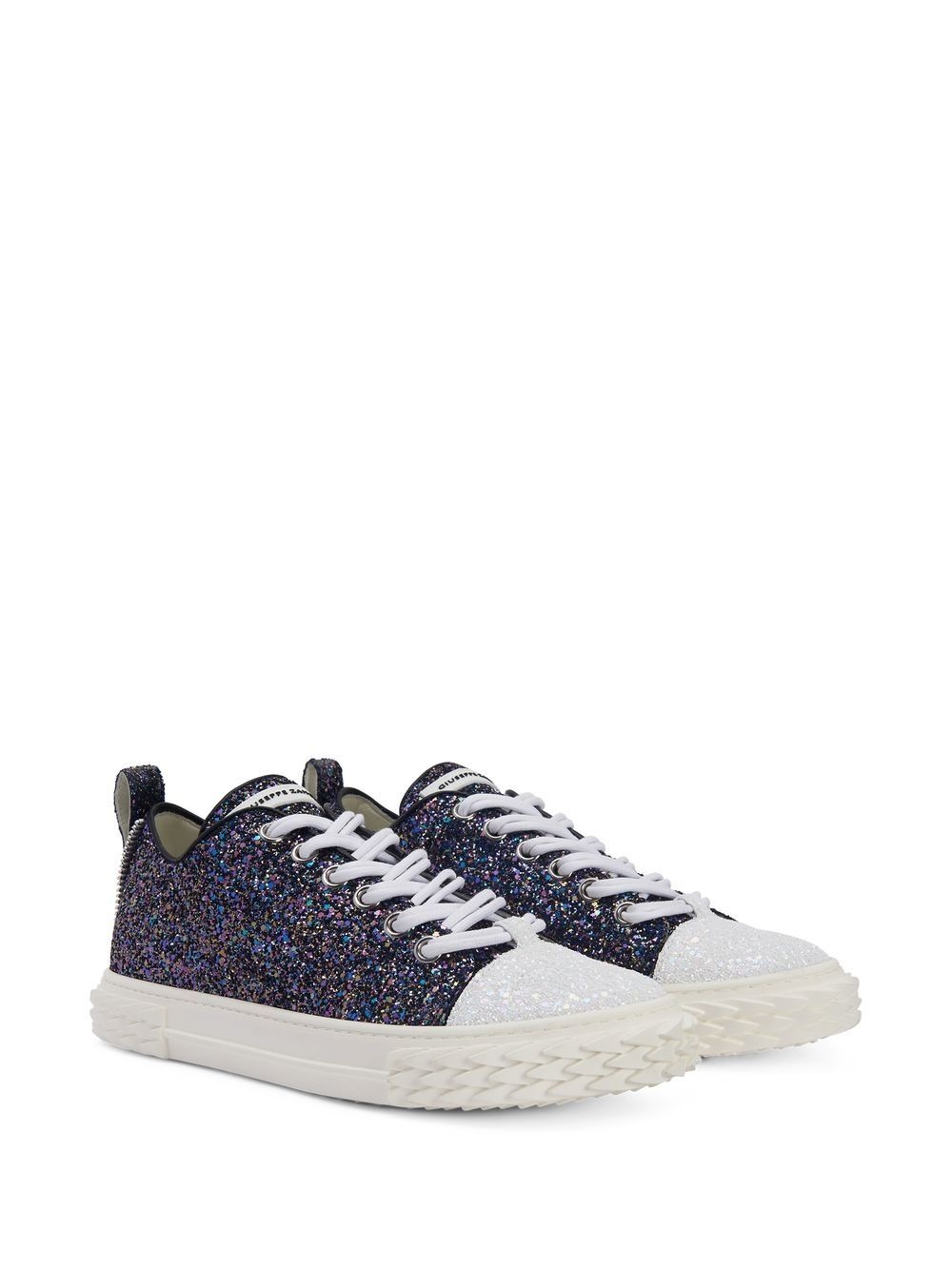 glitter low-top sneakers - 2