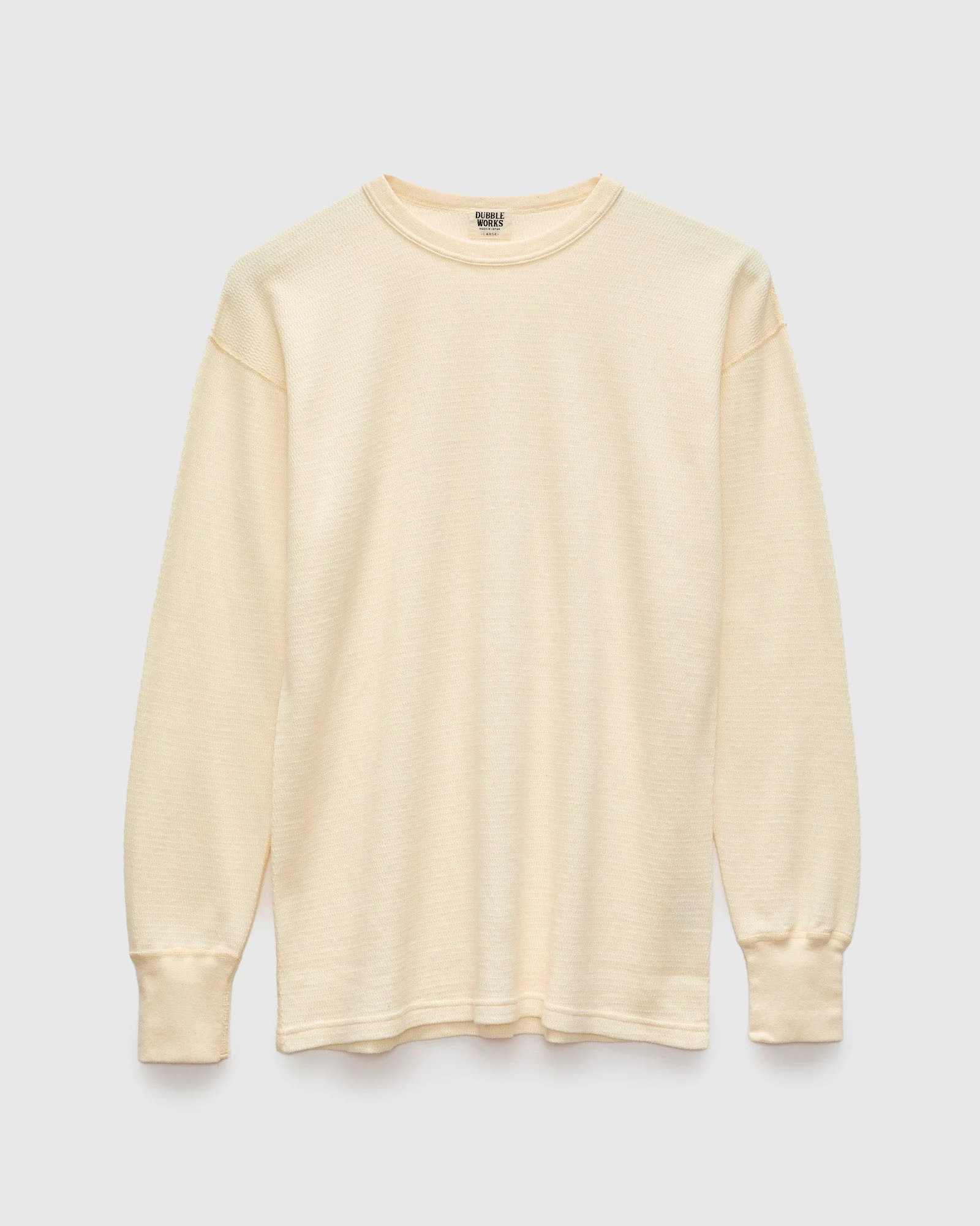 Long Sleeve Thermal Tee in Natural Kinari - 1