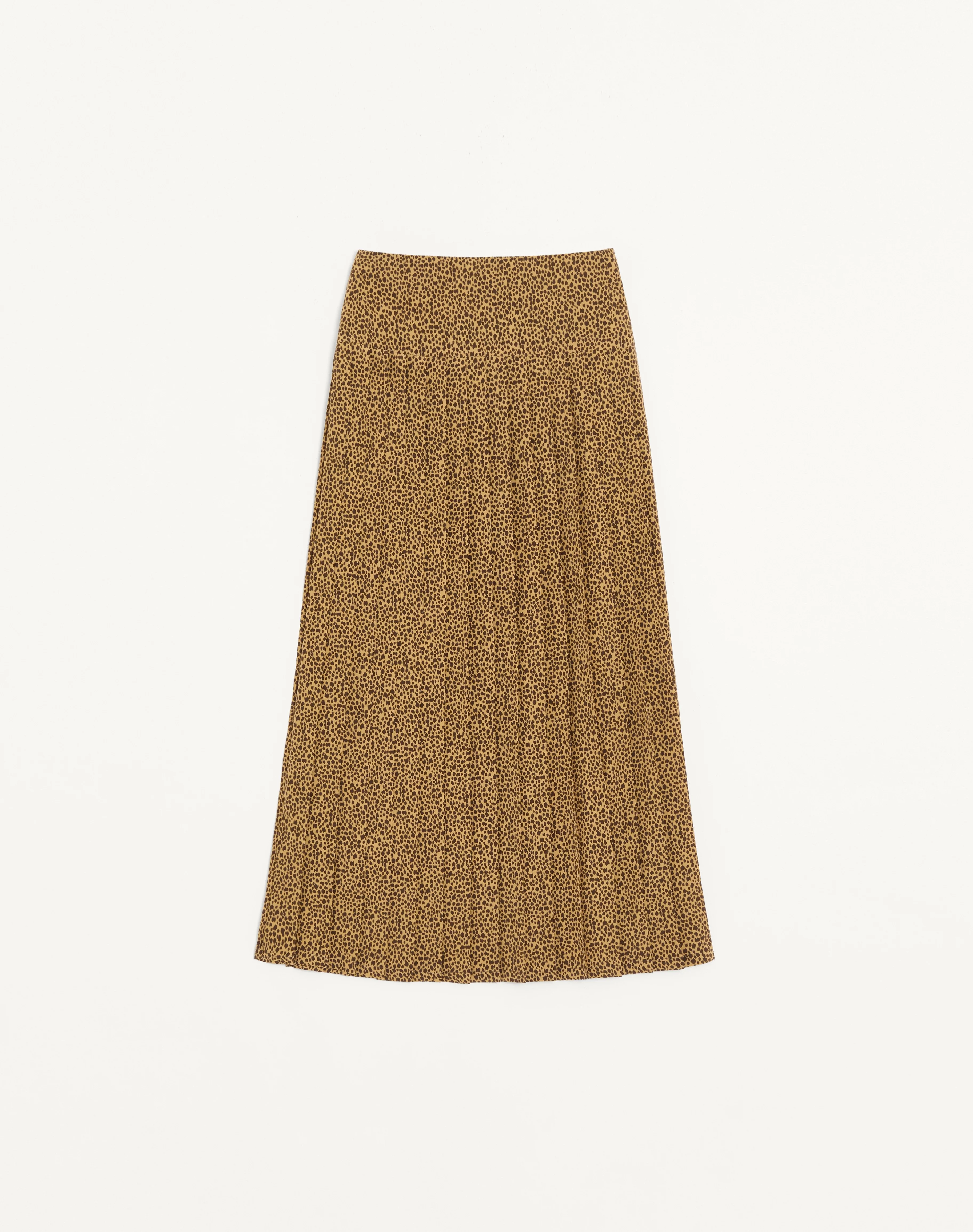 CREPE DE CHINE SKIRT WITH FAUVE ECLAT MICROMACULA PRINT - 1
