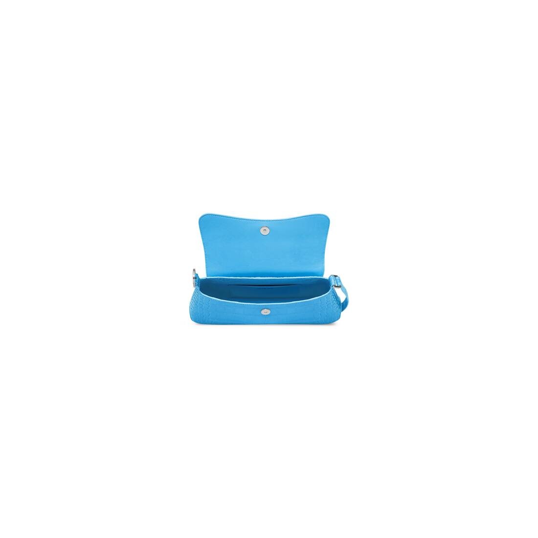 Women's Xx Small Flap Bag Crocodile Embossed in Blue - 6