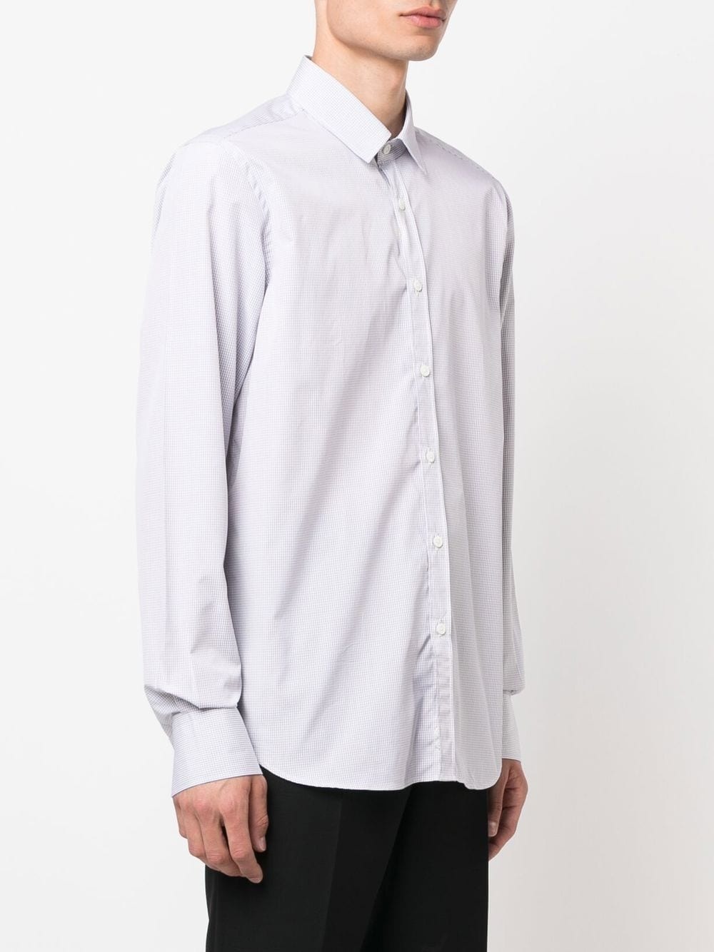 check print cotton long-sleeve shirt - 3