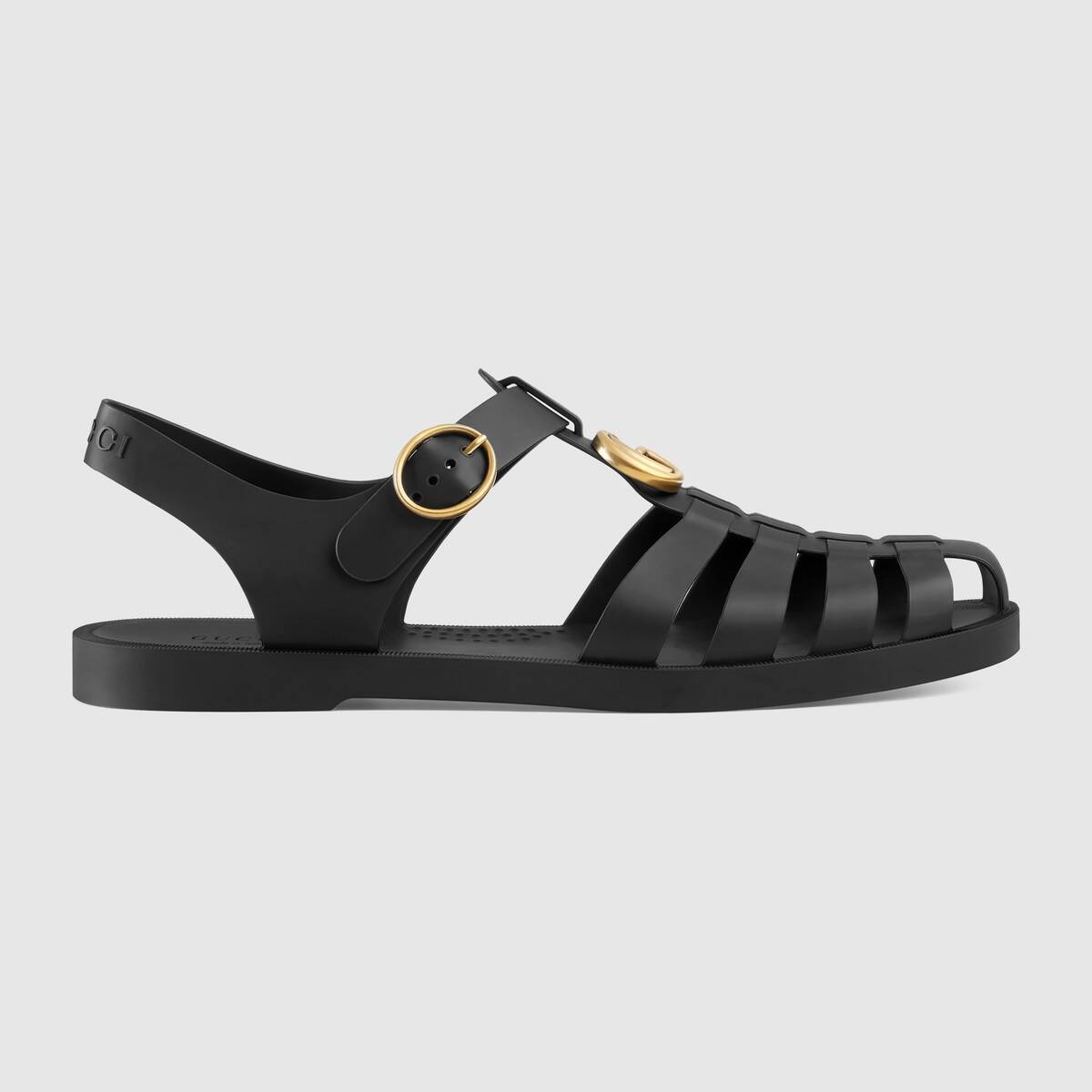 Rubber buckle strap sandal - 1